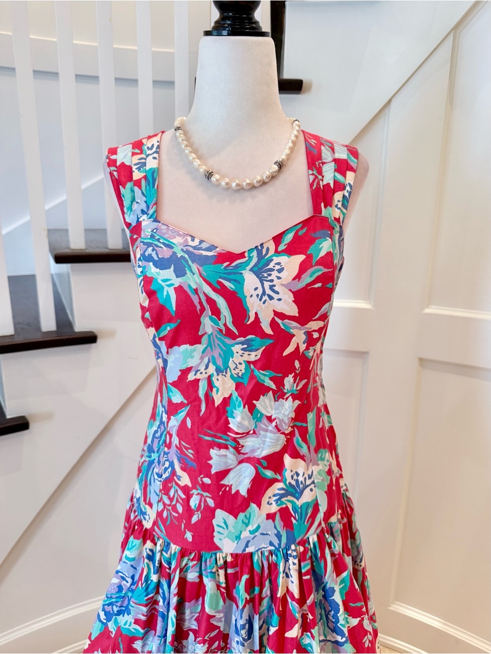 Vintage Laura Ashley Floral Chintz Dress, Size 8 - Picture 6 of 17